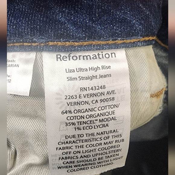 Reformation Women's Blue Denim Jeans, Size 29. - Picture 8 of 8